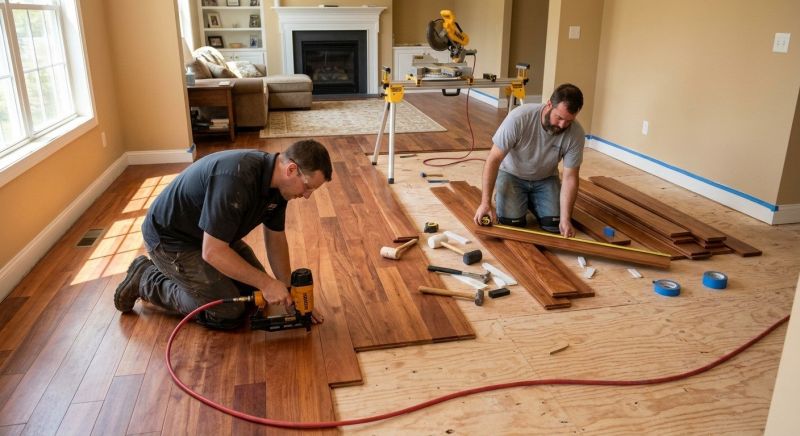 Cherry Floor Installation in Fort Worth, TX