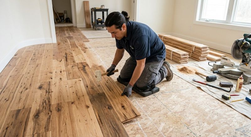 Hickory Floor Installation in San Antonio, TX