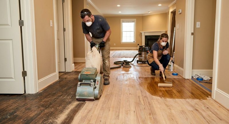 Hickory Floor Refinishing in Overland Park, KS