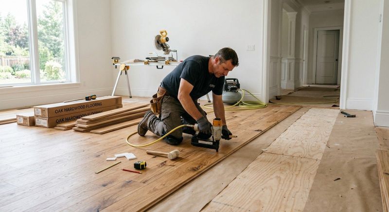 White Oak Floor Installation in Austin, TX