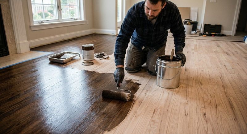 Wood Floor Staining in Olathe, KS