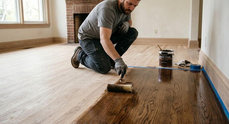 Maple Floor Staining in Overland Park, KS