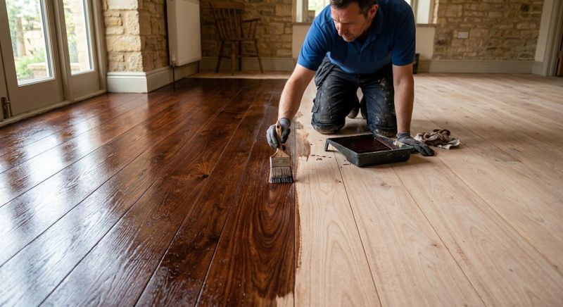 Maple Floor Staining in Overland Park, KS