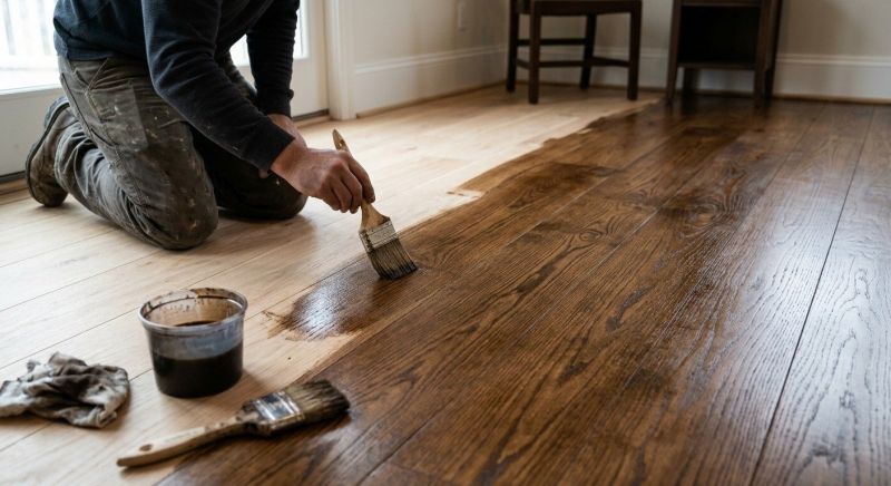 Oak Floor Staining in Olathe, KS