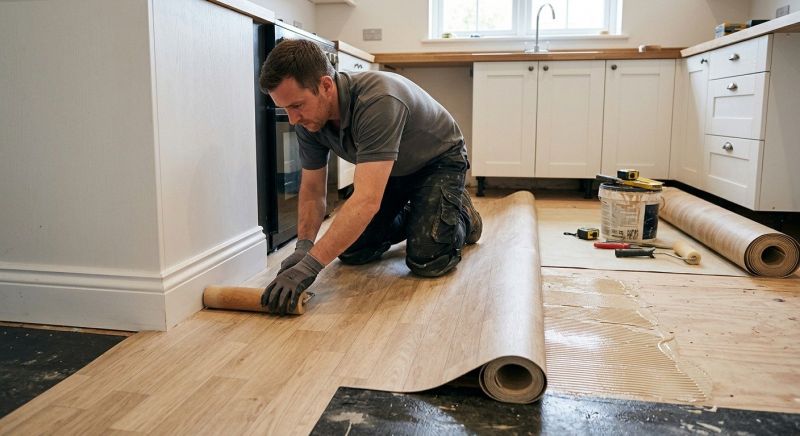 Sheet Linoleum Installation in Austin, TX