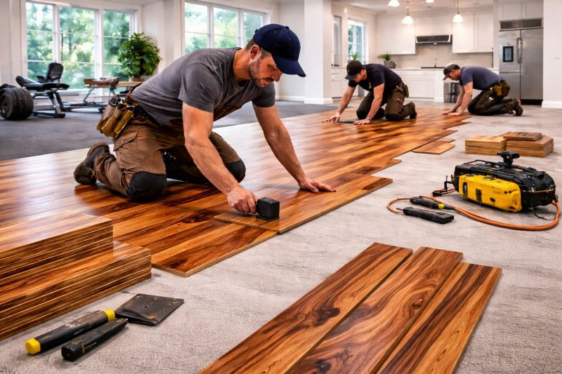 Teak Flooring Installation in Manassas, VA