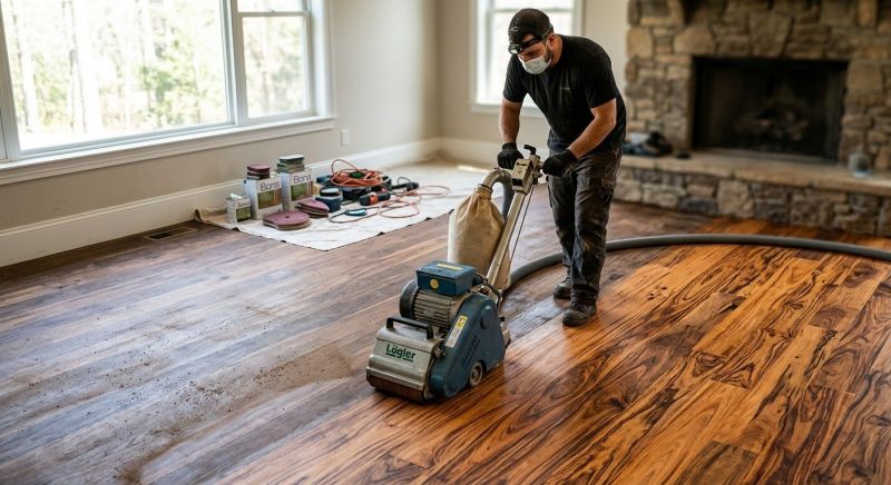 Tiger Wood Floor Refinishing in Alpharetta, GA