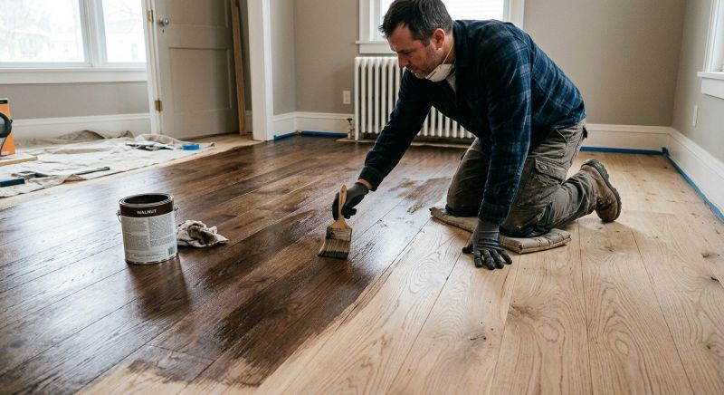 Walnut Floor Staining in Olathe, KS