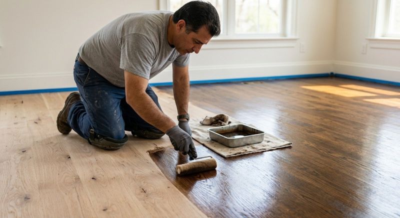 Walnut Floor Staining in Kansas City, KS