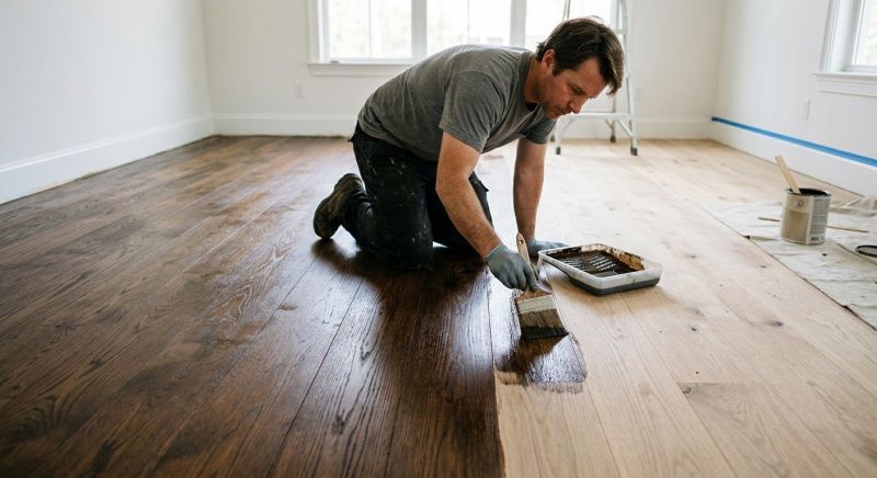 Walnut Floor Staining in Alpharetta, GA