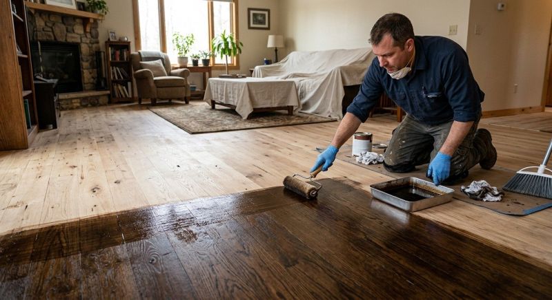 Wood Floor Staining in Olathe, KS
